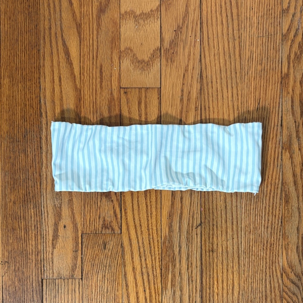 Charlie Holiday Womens Blue White Striped Bandeau Bikini Top Size Small S NWOT